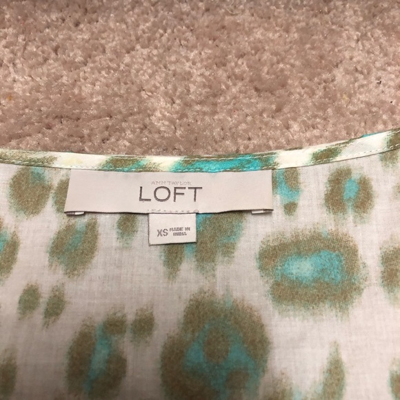 Loft Leopard Ruffled Sleeveless Top - Picture 2 of 3